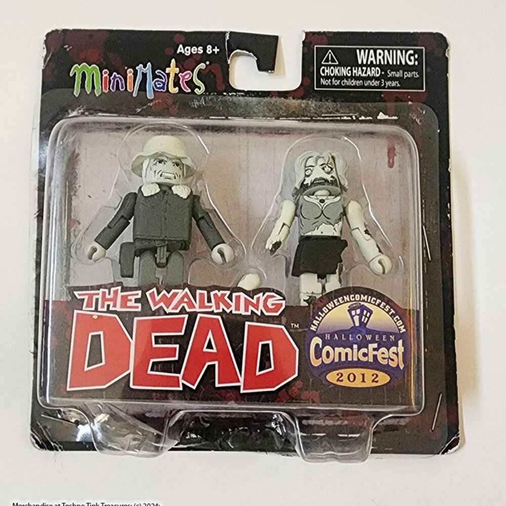 The Walking Dead Minimates Comic Fest 2012 Winter Coat Dale and Female Zombie